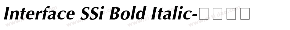 Interface SSi Bold Italic字体转换